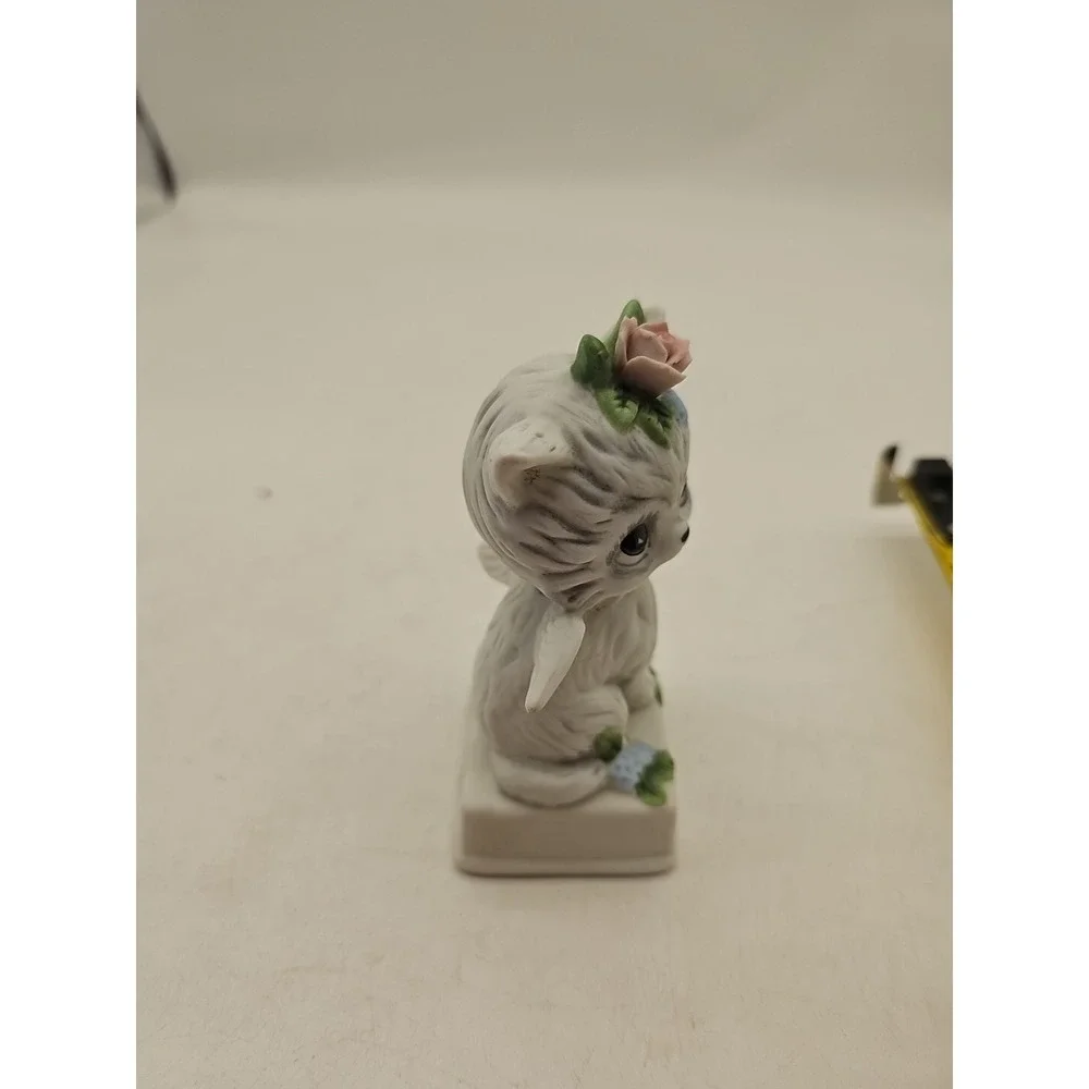 Vintage‎ Josef Originals Bisque CAT Angel Figurine 